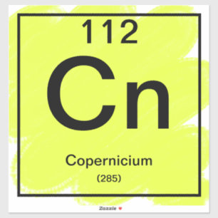 Sticker de table périodique - Copernicium