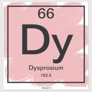 Sticker de table périodique - Dysprosium