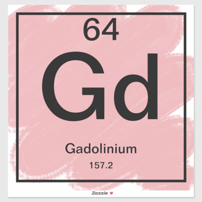 Sticker de table périodique - Gadolinium (Feuille)