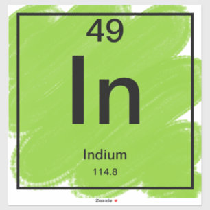 Sticker de table périodique - Indium