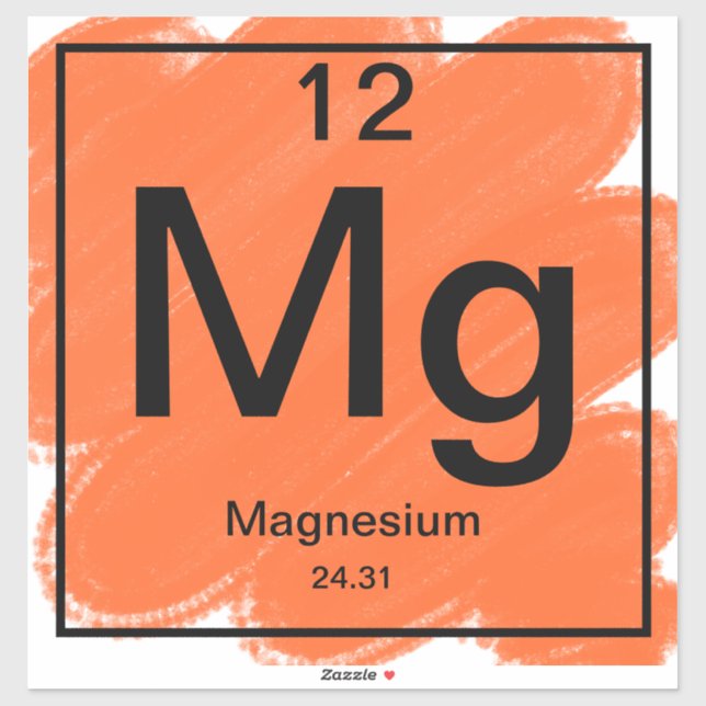 Sticker de table périodique - Magnésium (Feuille)