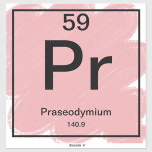 Sticker de table périodique - Praseodymium