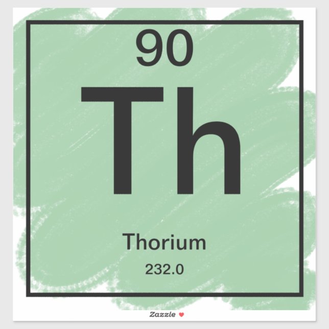 Sticker de table périodique - Thorium (Feuille)