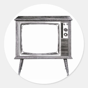 Sticker de télévision rétro