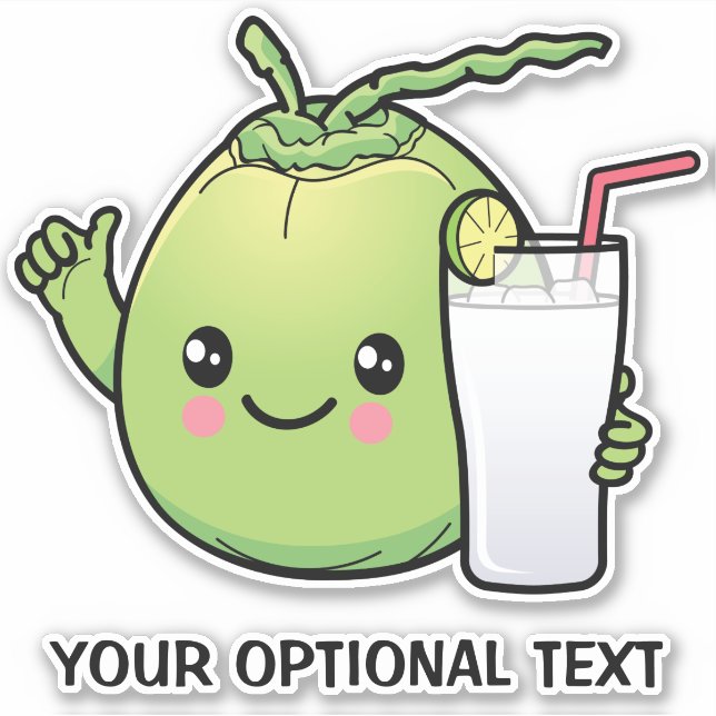 Sticker de texte personnalisé Coconut (Devant)