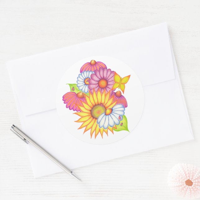 Sticker de Tournesol Daisy Ladybug (Enveloppe)
