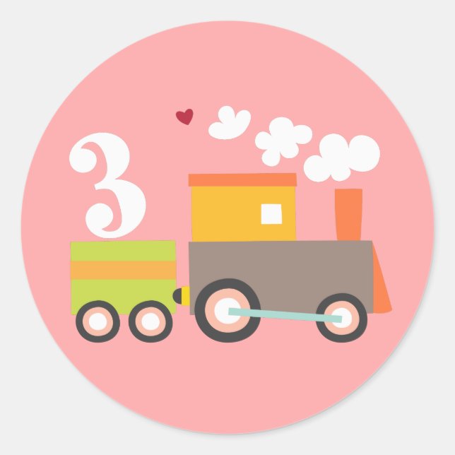 Sticker de train pour le 3e anniversaire/Topp de C (Devant)