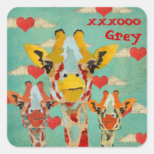 Sticker de trois Giraffes de Pékin