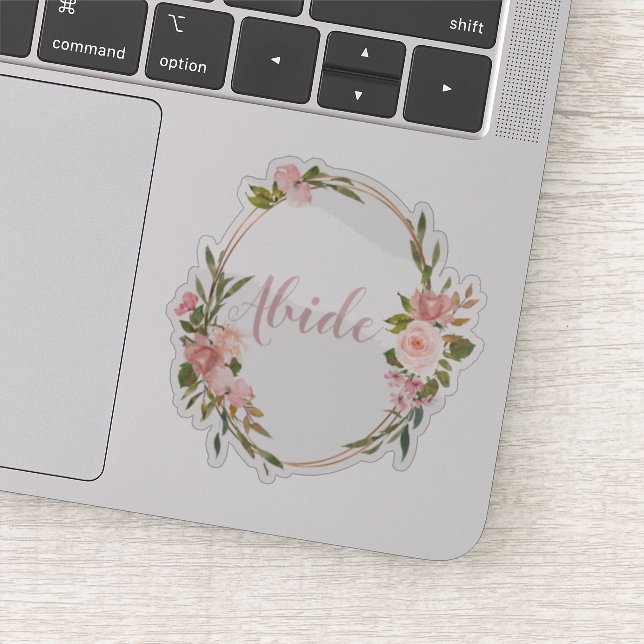Sticker de typographie à cadre floral (Détail)