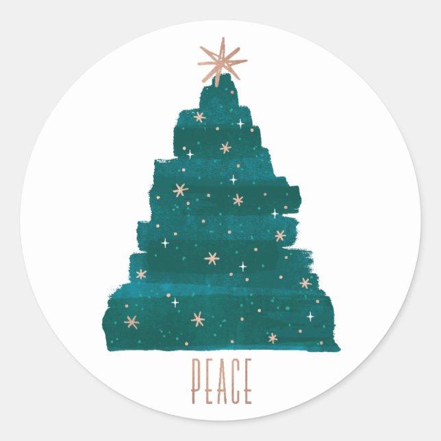 Sticker de vacances en arbre peint (Devant)