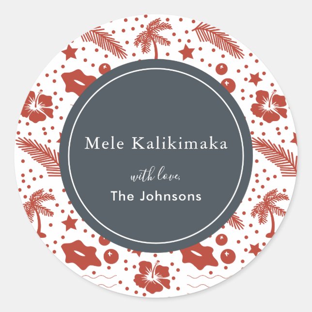 Sticker de vacances Mele Kalikimaka Red Hawaiian (Devant)