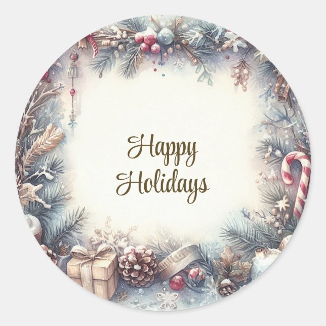 Sticker de vacances pour cadre d'hiver (Devant)