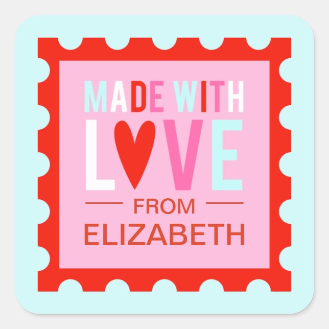 Sticker De Valentines D'Amour (Devant)