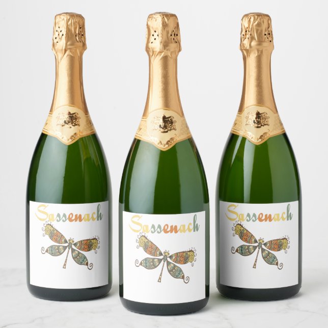 Sticker de vin de libellule drôle de nouveauté cad (Bouteilles)