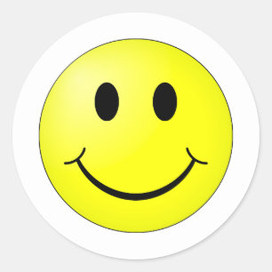 Sticker de visage Jaune couleur arrière personnali