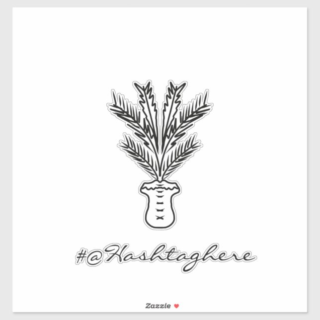 Sticker de voiture de script de nom de main de Pal (Feuille)