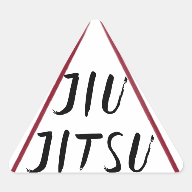 Sticker de voiture triangle Jiu Jitsu (Devant)