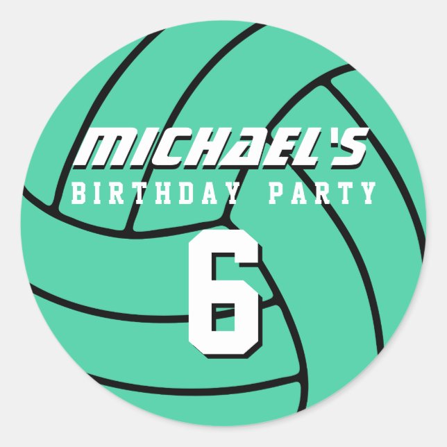 Sticker de volley-ball Aqua Sports Anniversaire de (Devant)