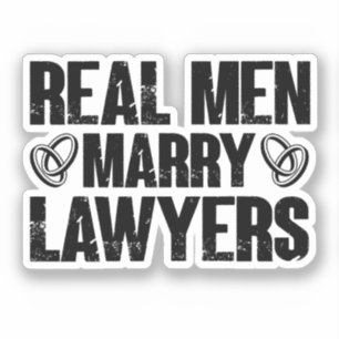 Sticker De vrais hommes épousent des avocats femme Avocat 