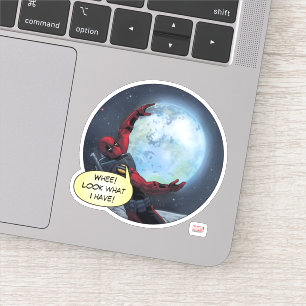 Sticker Deadpool Holding The Earth