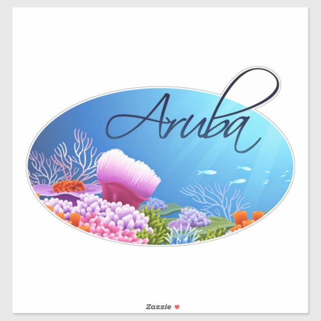 Sticker Décal d'Aruba (Feuille)
