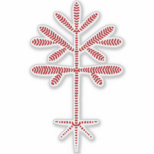 Sticker Décal de vinyle avec une lame rouge