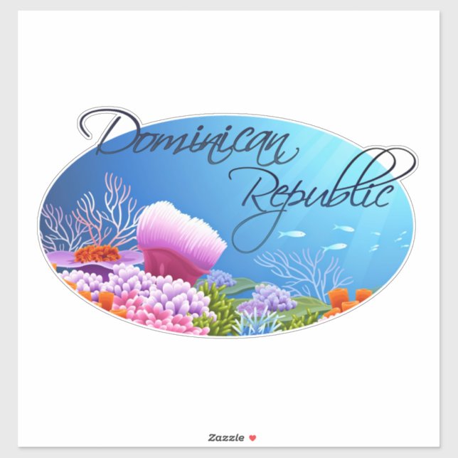 Sticker Décal République Dominicaine (Feuille)