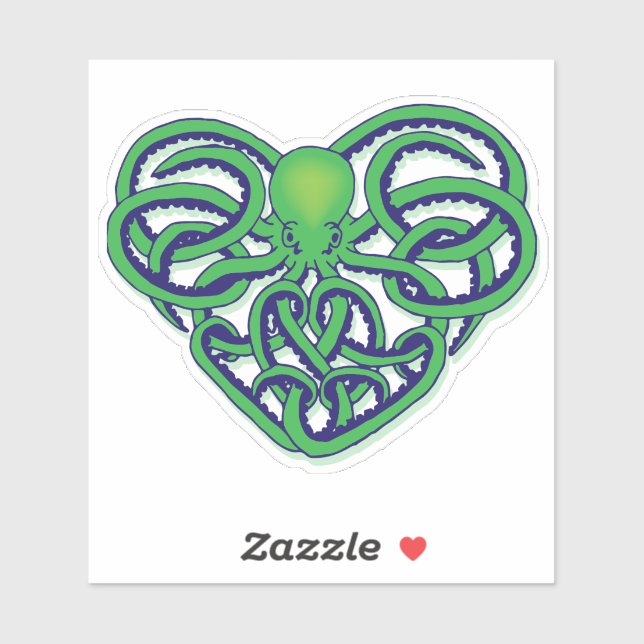 Sticker Décale de conception de tatouage tribal octopus ve (Feuille)