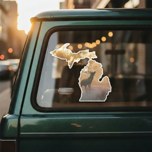 Sticker Décalque de la silhouette du cerf majestueux du Mi