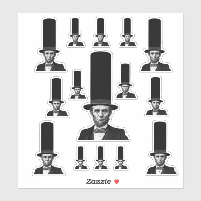 Sticker Déclaration de mode présidentielle Abraham Lincoln (Feuille)