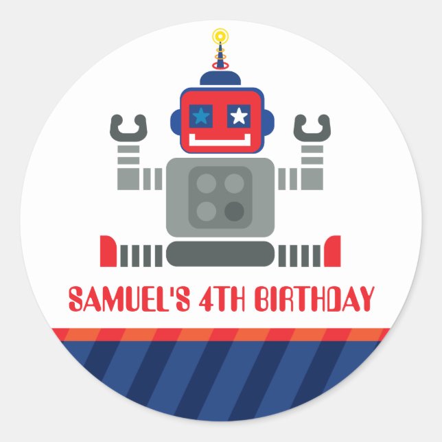 STICKER DÉCORATIF DE L'ÉVÉNEMENT :: robot 3 (Devant)