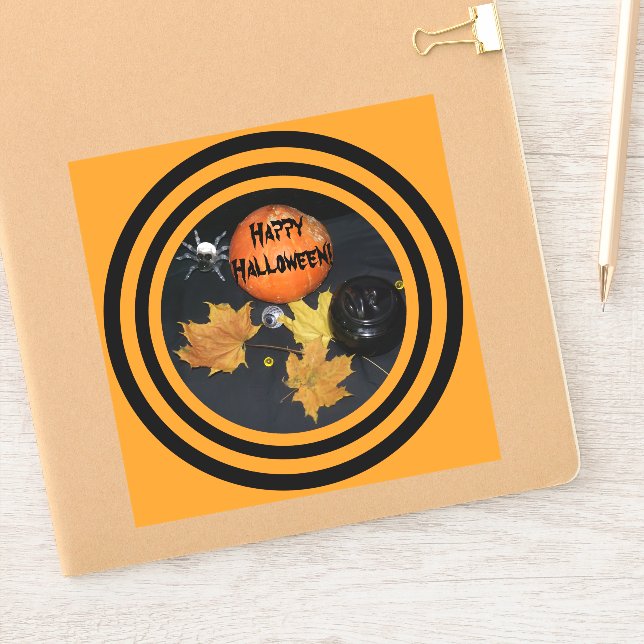 Sticker Décoration Citrouille d'Halloween (Carnet)