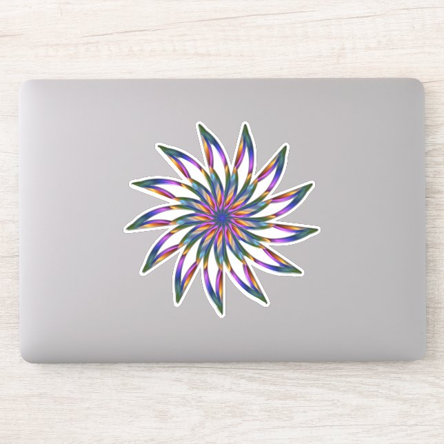 Sticker Décoration florale Mandala (Ordinateur)