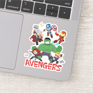 Sticker Découvrez cette adorable illustration des Avengers