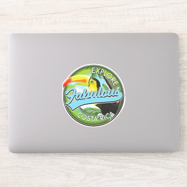 Sticker Découvrez le fabuleux logo costa rica (Ordinateur)
