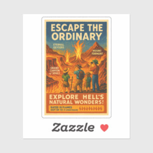 Sticker Découvrez les merveilles naturelles de l'enfer - E