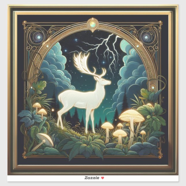 Sticker deer spirit (Feuille)