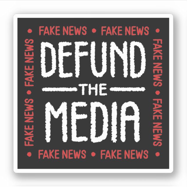 Sticker Défendre les médias Fausses nouvelles (Devant)