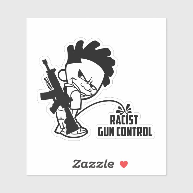 Sticker Défense de la fille | Contrôle des armes (Feuille)