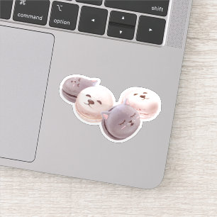 Sticker Défilé de Macarons – Motif Sans Couture Kitty & Pu