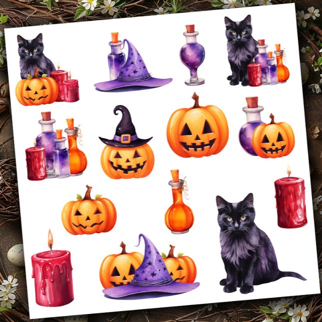 Sticker Définir 2 couleurs d'Halloween (Créateur téléchargé)