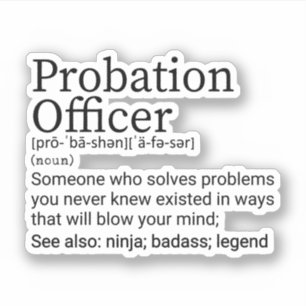 Sticker Définition de l'agent de probation amusant