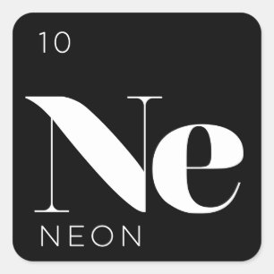 Sticker d'éléments de tableau périodique // Neon