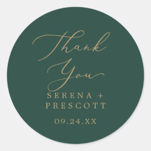 Sticker Delicate Gold et Green Merci Favoriser