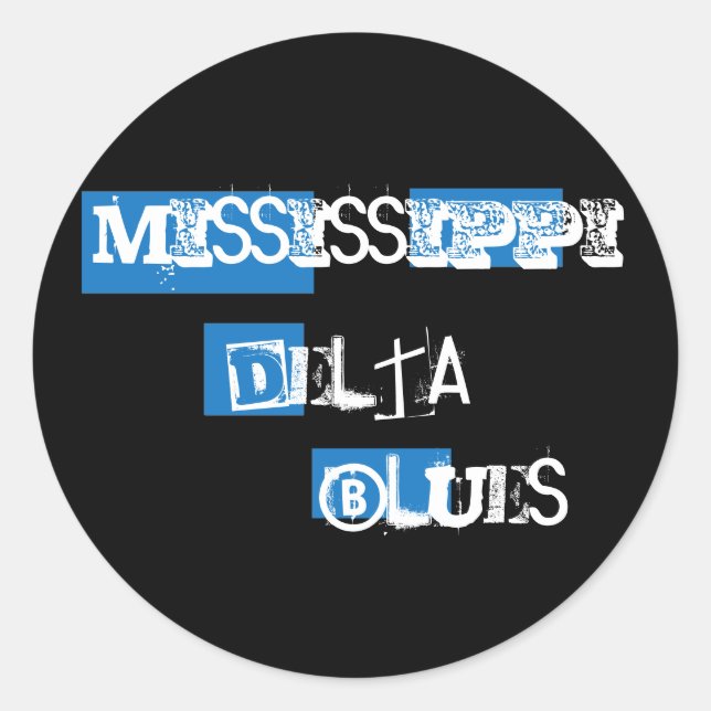 Sticker Delta Blues du Mississippi (Devant)