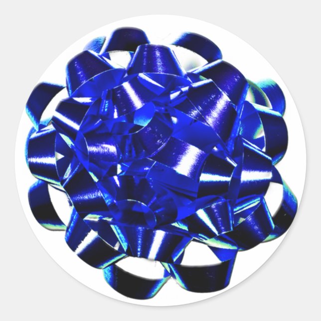 Sticker d'emballage de Noël de la corneille bleue (Devant)