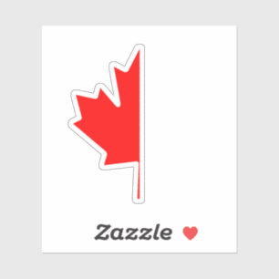 Sticker Demi feuille d'érable canadienne ,canada,juillet,1