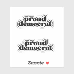 Sticker démocrate fier
