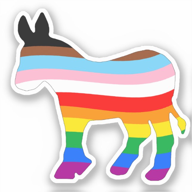 Sticker Démocrate LGBTQ (Recto)