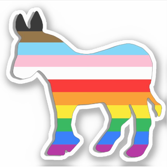 Sticker Démocrate LGBTQ (Devant)